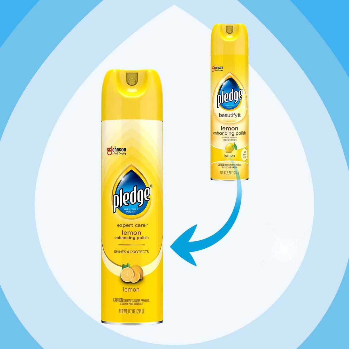 بليدج إكسبيرت كير بخاخ تلميع الخشب برائحة الليمون - ٩٫٧ أونصة