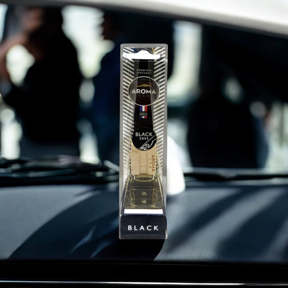 أروما كار معطر هواء للسيارة وود اند جلاس بريستيج بلاك - ٧ مل