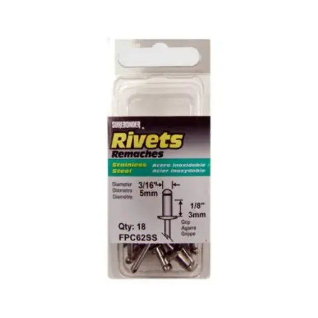 مسامير فولاذية قصيرة مصنوعة الفولاذ المقاوم للصدأ إف بي سي - 18 قطعة-2