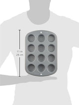 ويلتون قالب مافن ريسيبي رايت غير لاصق ١٢ كوب – فضي
