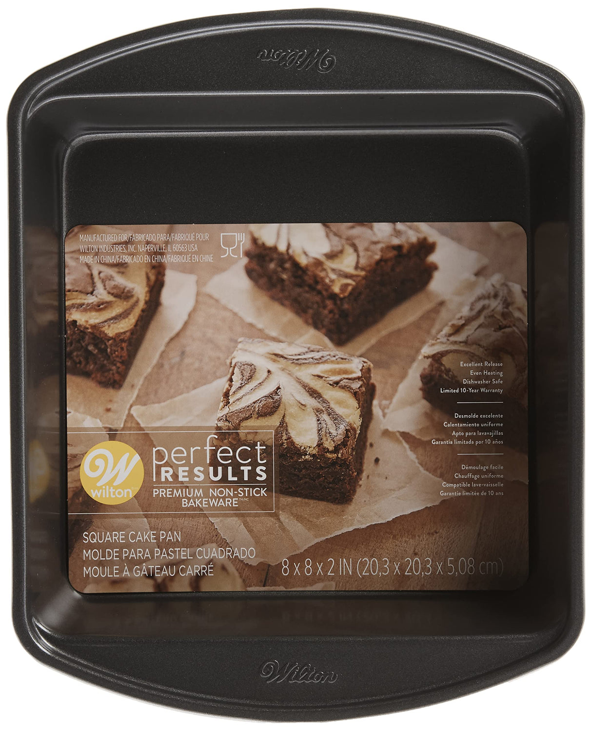 ويلتون قالب كيك مربع غير لاصق ٨ بوصة – فضي