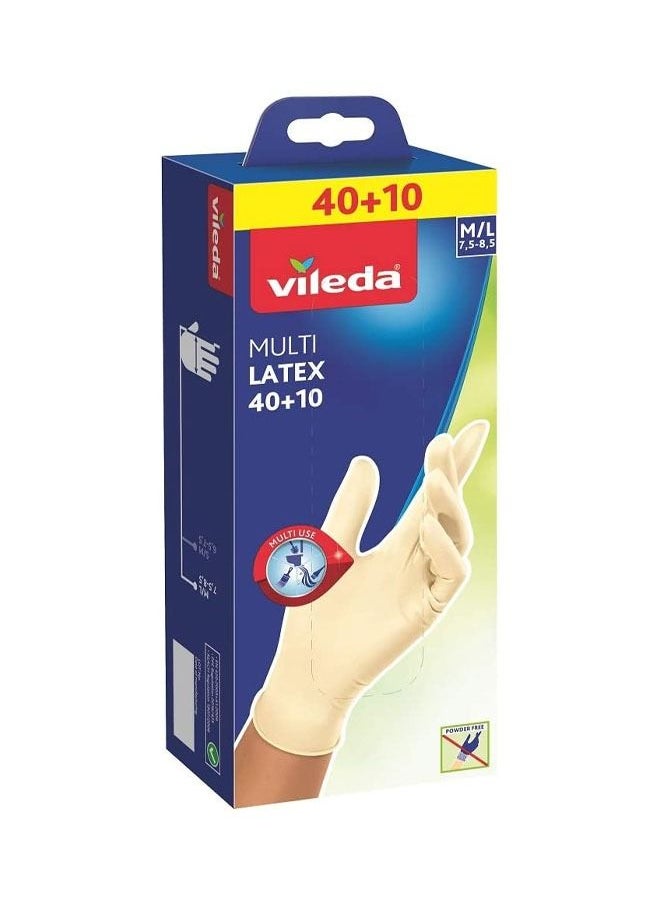 فيليدا قفازات لاتكس ٤٠+١٠ – ٥٠ قطعة