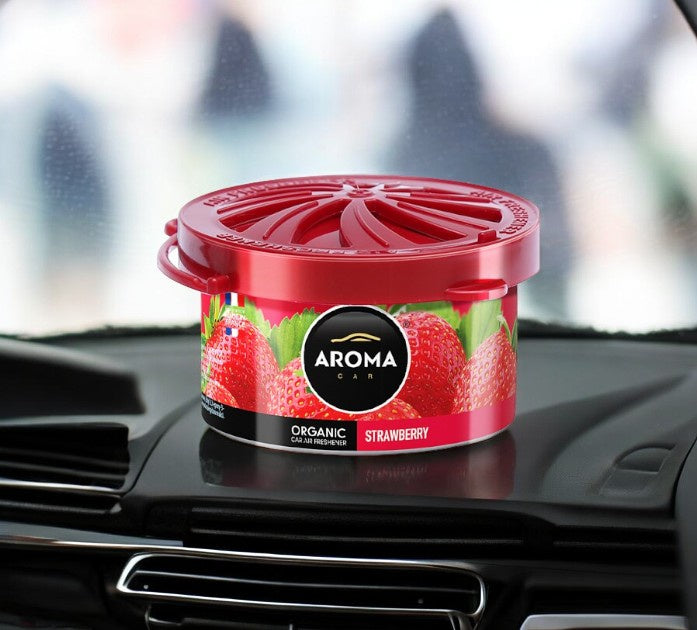 أروما كار معطر هواء عضوي للسيارة برائحة الفراولة – ٤٠ جرام